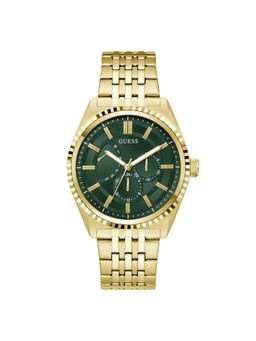 Guess - Men Round Green Dial Stainless Steel Analog Watch - GW1051G2 (M)
