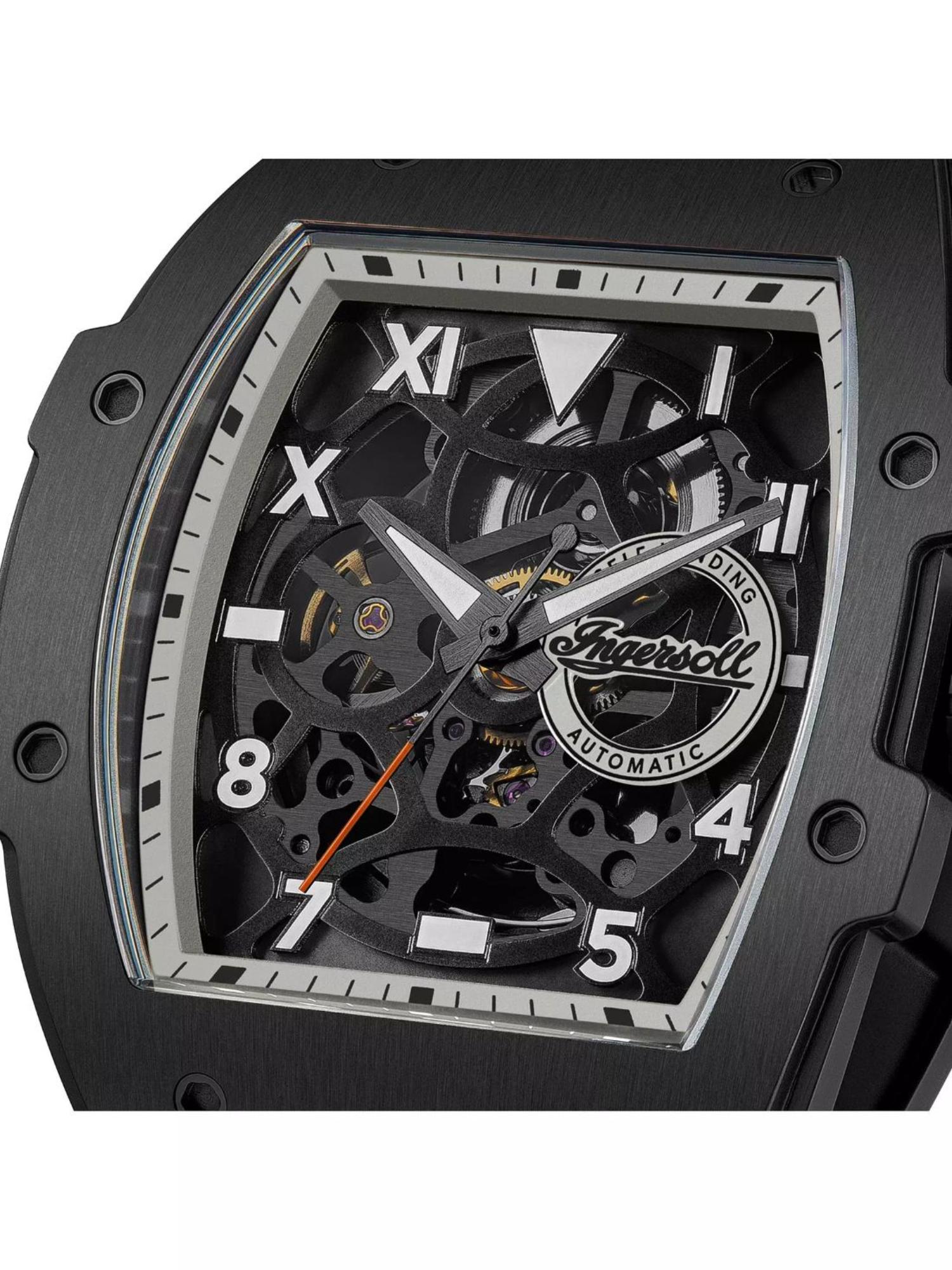 Men The Play Automatic Black Dial Analog Watch - I15305 (M)