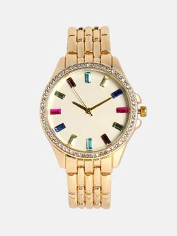 Haute Sauce - Women The Prism Crystal White Dial Analog Watch - HSWC1435 (M)