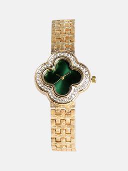 Haute Sauce - Women The Clover Luxe Green Dial Analog Watch - HSWC1441 (M)