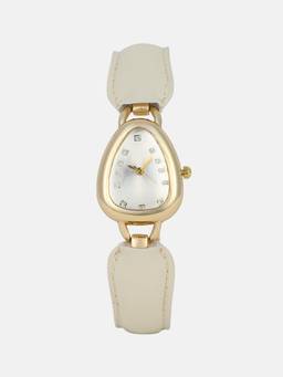 Haute Sauce - Women The Olive Designer Off White Dial Analog Watch - HSWC1458 (M)