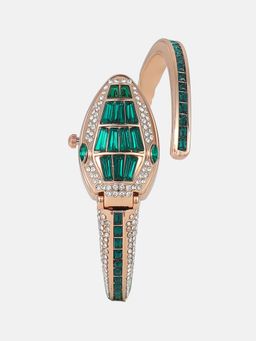 Haute Sauce - Women The Luxe Crystal Green Dial Analog Watch - HSWC1468 (M)