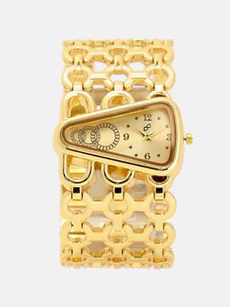 Haute Sauce - Women The Aurelia Designer Gold Dial Analog Watch - HSWC6098 (M)
