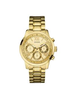Guess - Women Round Gold Dial Stainless Steel Analog Watch - U0330L1M (M)
