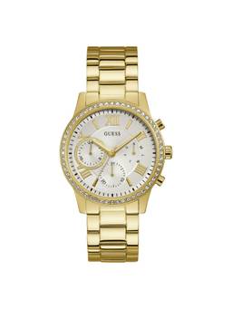 Guess - Women Round White Dial Stainless Steel Analog Watch - U1069L2M (M)