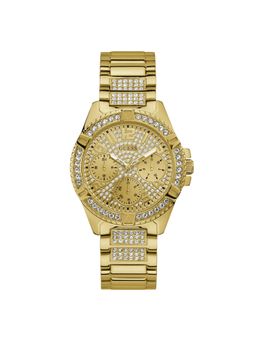 Guess - Women Round Gold Dial Stainless Steel Analog Watch - U1156L2 (M)