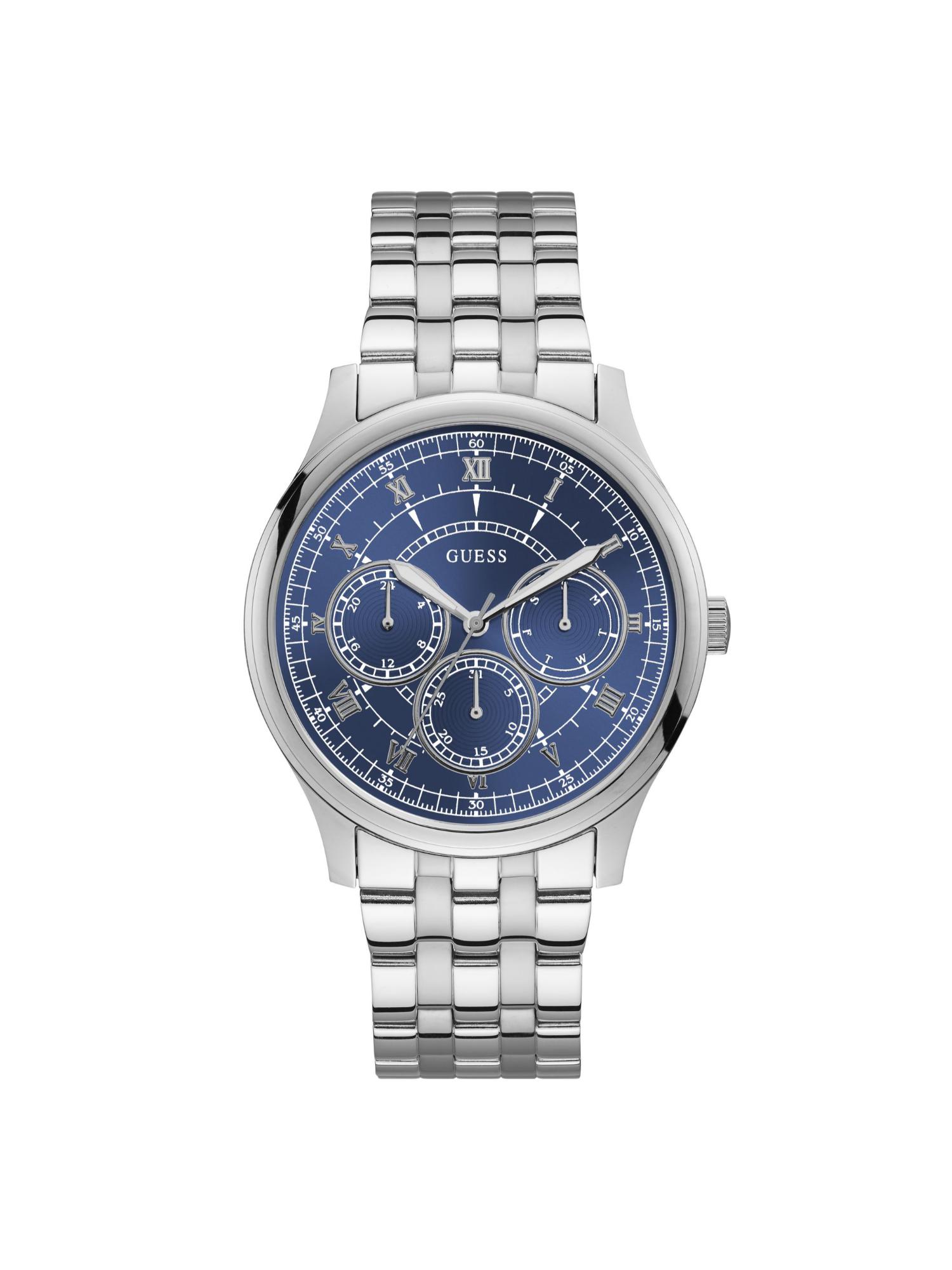 Men Round Blue Dial Stainless Steel Analog Watch - U1180G3M (M)