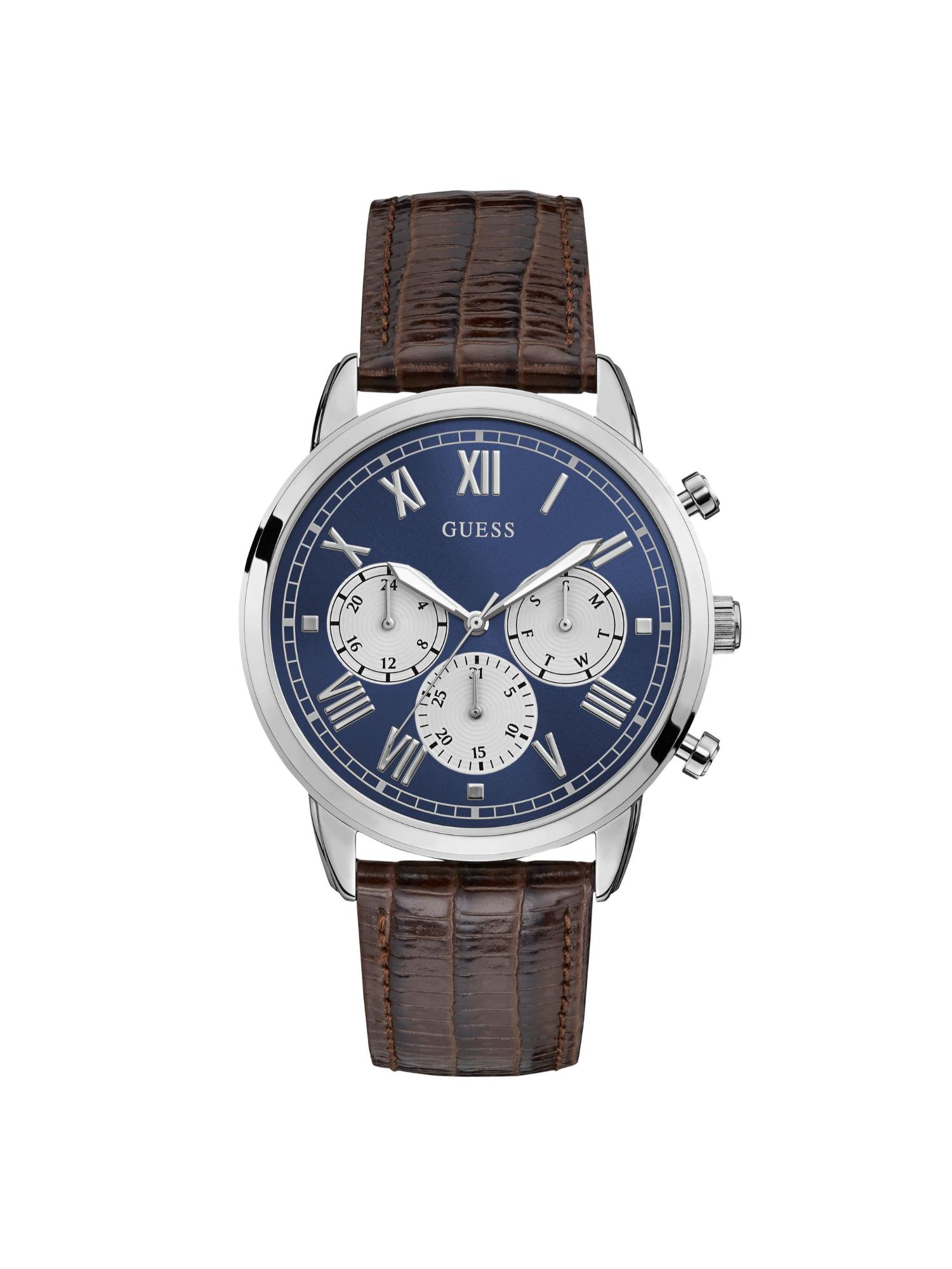 Men Round Blue Dial Stainless Steel Analog Watch - U1261G1M (M)