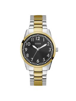 Guess - Men Round Black Dial Stainless Steel Analog Watch - U1323G2M (M)