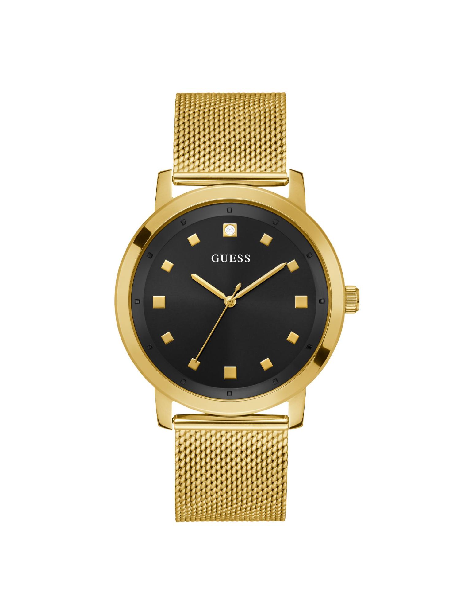 Men Round Black Dial Stainless Steel Analog Watch - U1352G1M (M)
