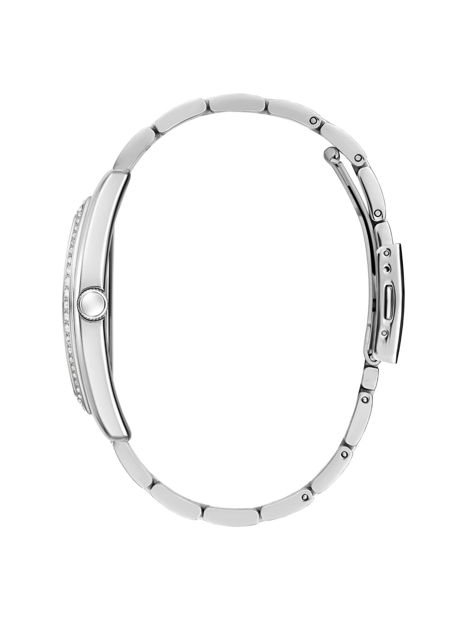 Men Rectangular Silver Dial Stainless Steel Analog Watch - U1396G1M (M)