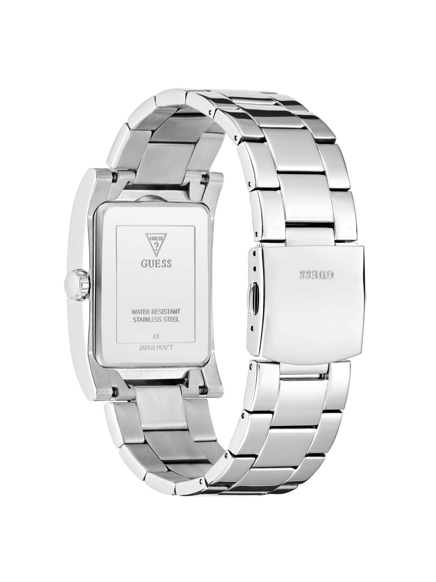 Men Rectangular Blue Dial Stainless Steel Analog Watch - U1466G1M (M)