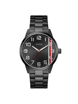 Guess - Men Round Black Dial Stainless Steel Analog Watch - U1468G3M (M)