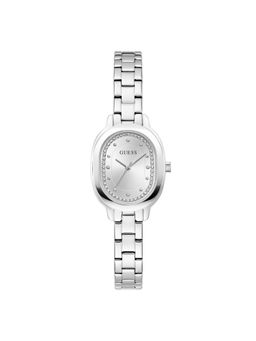Guess - Women Oval Silver Dial Stainless Steel Analog Watch - U1476L1M (M)