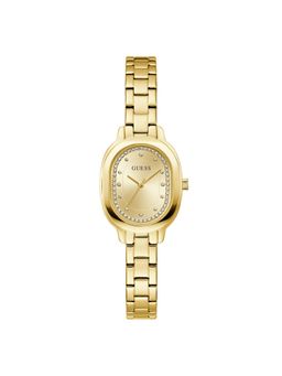 Guess - Women Oval Gold Dial Stainless Steel Analog Watch - U1476L2M (M)