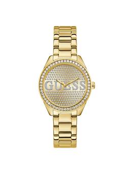 Guess - Women Round Gold Dial Stainless Steel Analog Watch - U1480L2M (M)