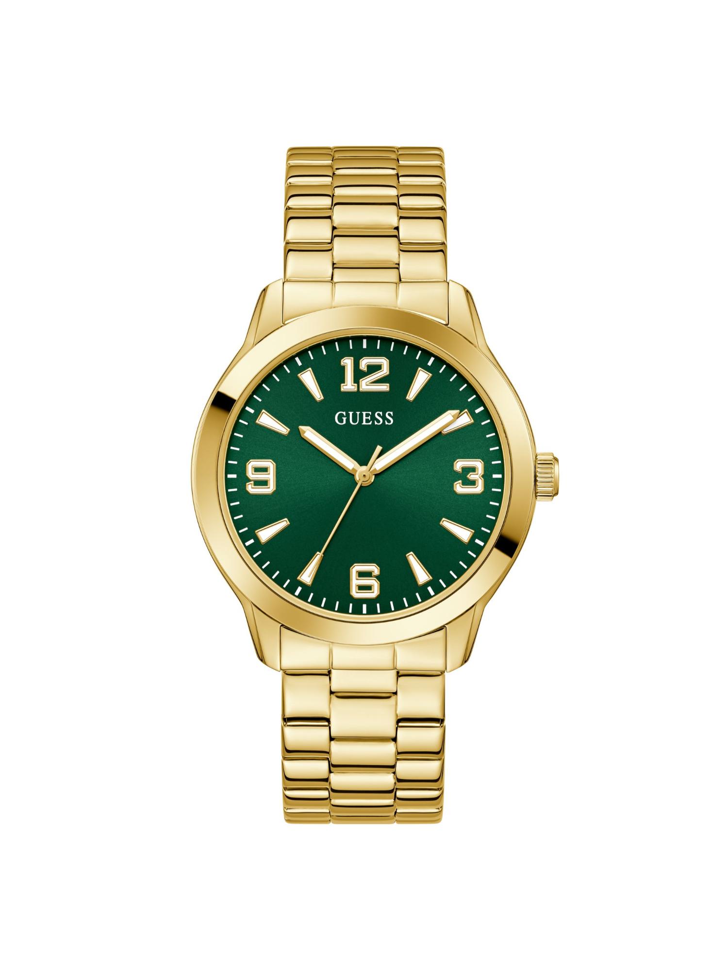 Men Round Green Dial Stainless Steel Analog Watch - U1487G2M (M)