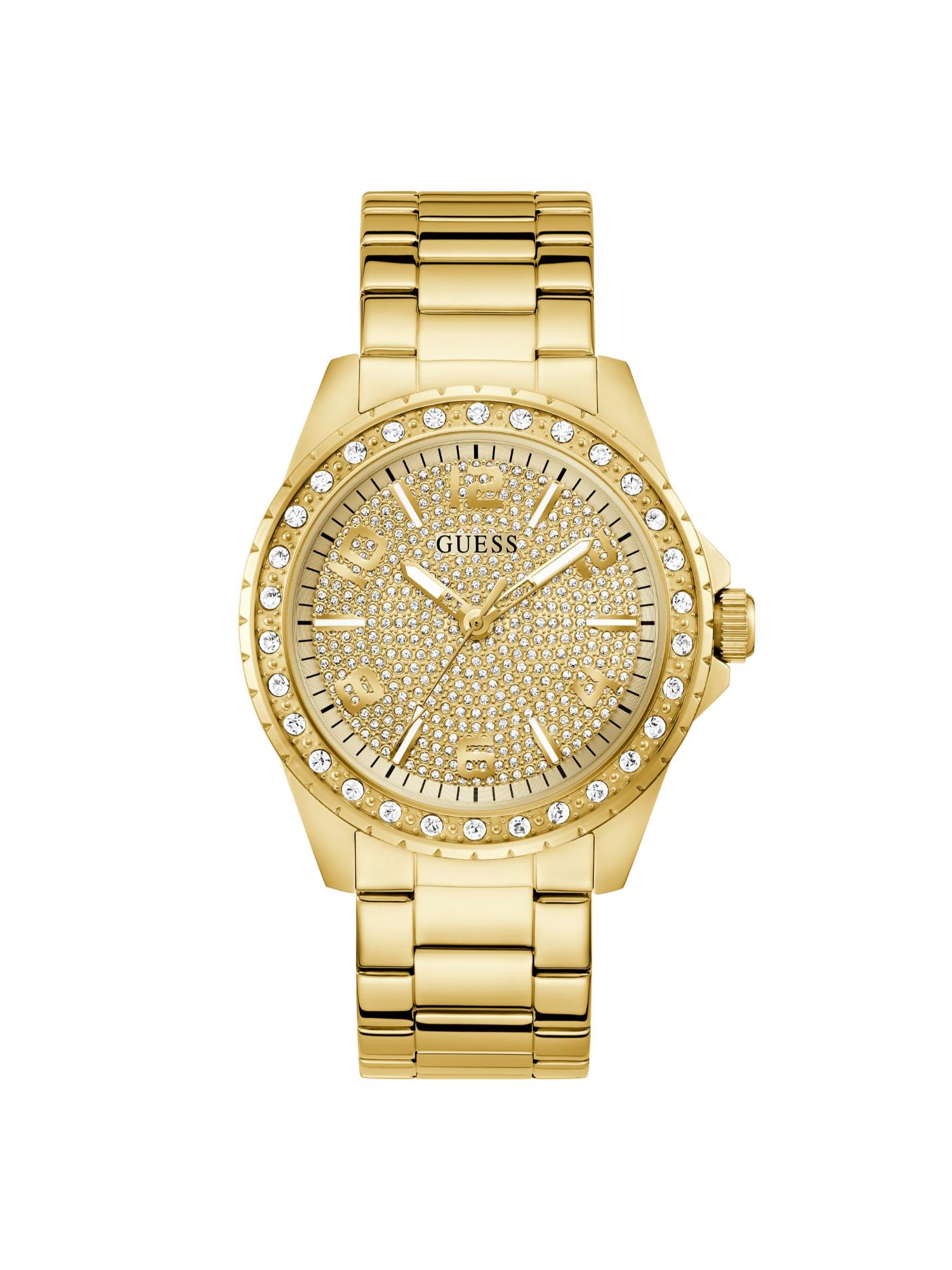 Men Round Gold Dial Stainless Steel Analog Watch - U1489G2M (M)