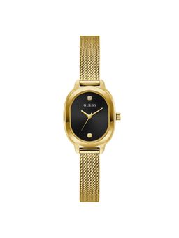 Guess - Women Oval Black Dial Stainless Steel Analog Watch - U1492L2M (M)