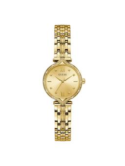 Guess - Women Round Gold Dial Stainless Steel Analog Watch - U1493L2M (M)