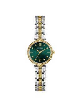 Guess - Women Round Green Dial Stainless Steel Analog Watch - U1493L3M (M)