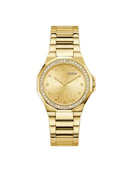 Guess - Women Round Gold Dial Stainless Steel Analog Watch - U1499L2M (M)