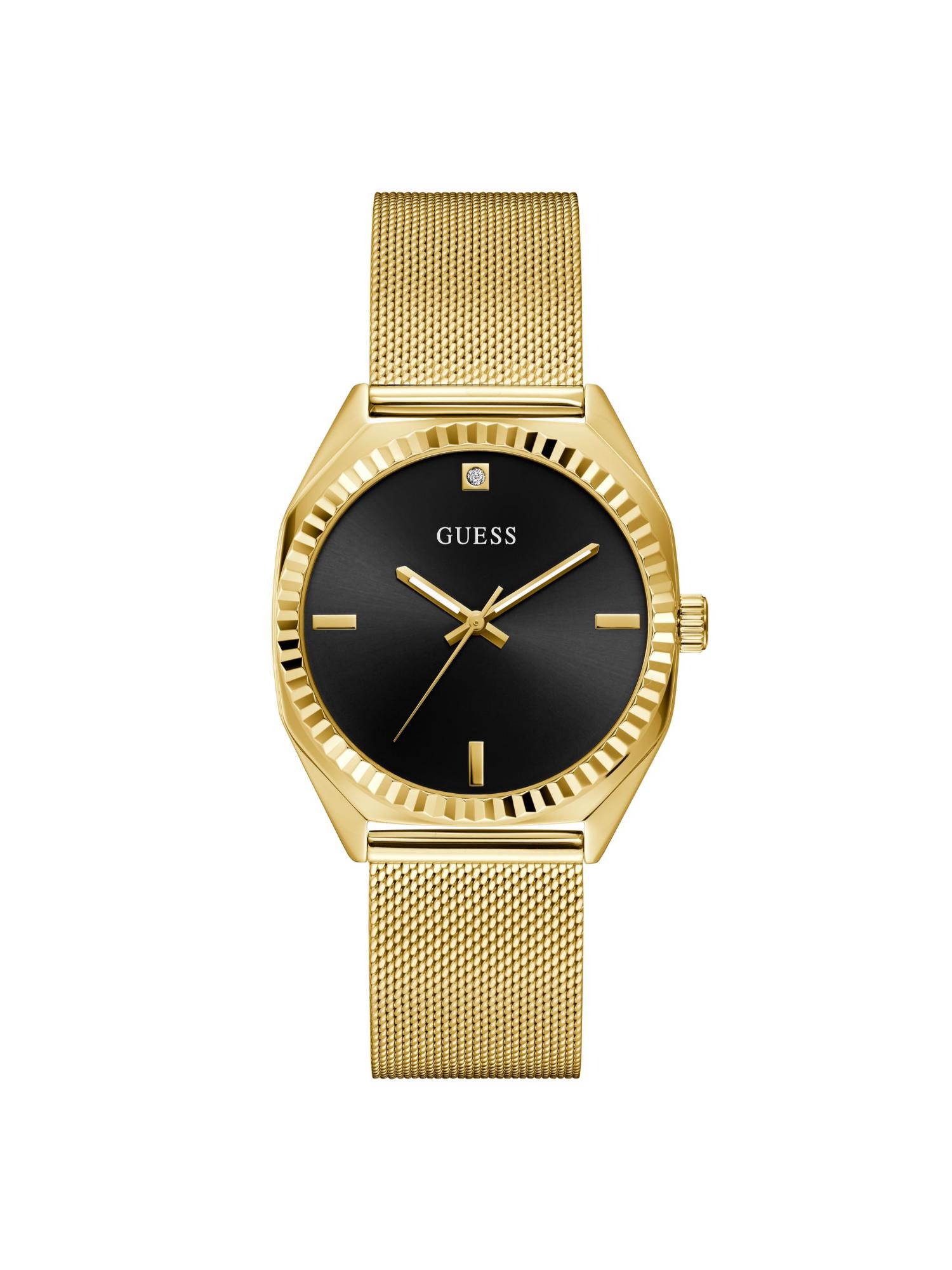 Men Round Black Dial Stainless Steel Analog Watch - U1501G2M (M)