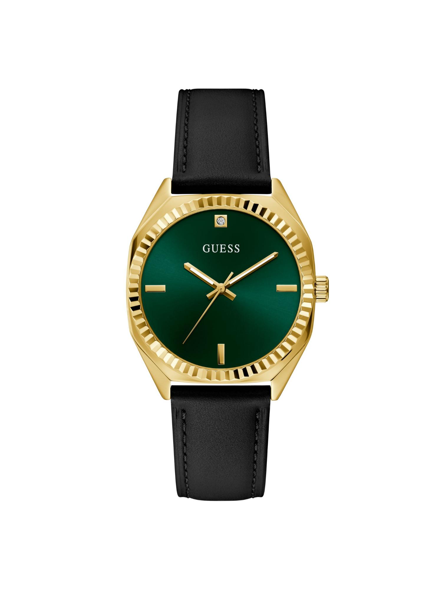 Men Round Green Dial Stainless Steel Analog Watch - U1502G2M (M)