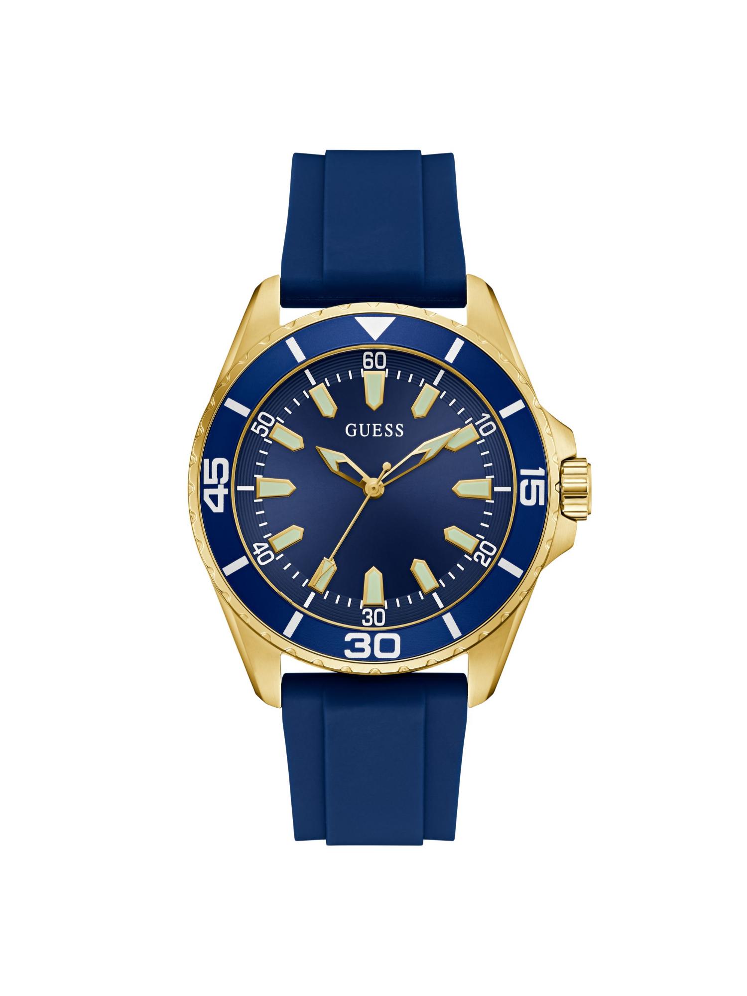 Men Round Blue Dial Stainless Steel Analog Watch - U1505G2M (M)