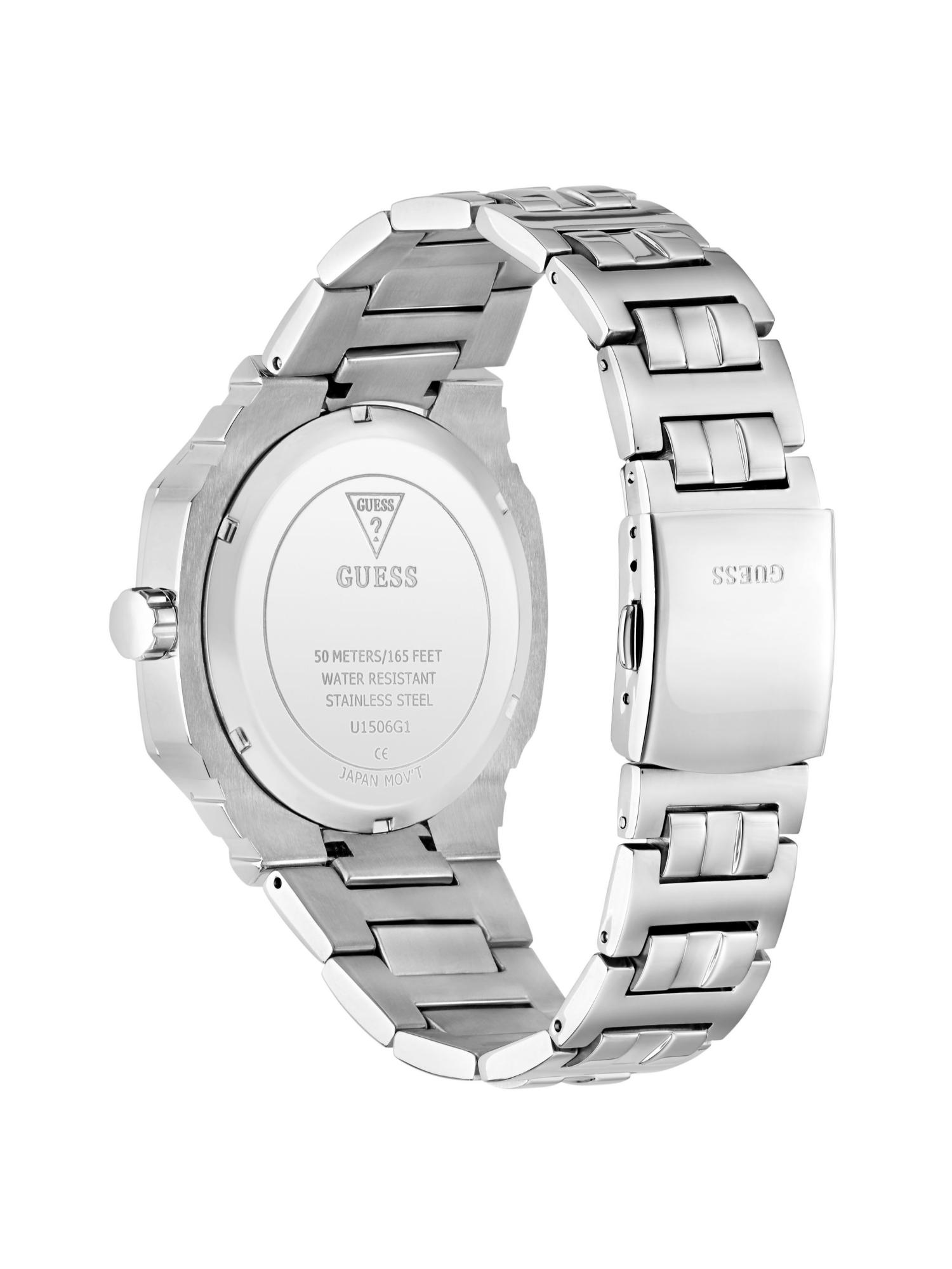 Men Rectangular Green Dial Stainless Steel Analog Watch - U1506G1M (M)
