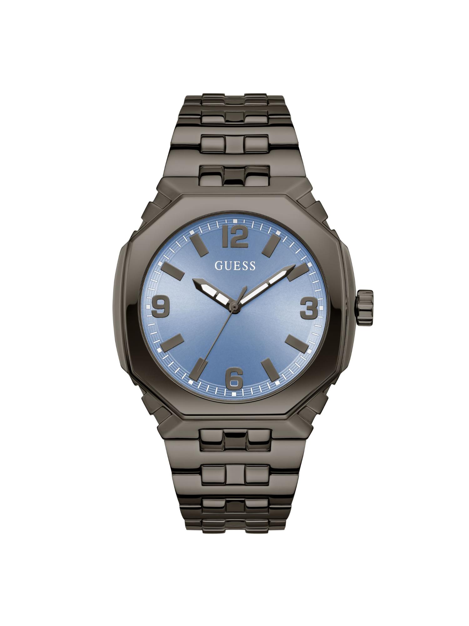 Men Rectangular Blue Dial Stainless Steel Analog Watch - U1506G3M (M)