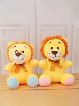 DukieKooky - Kids Super Cute & Adorable Yellow Tiger Soft Toy Height (Pack of 2)