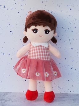 DukieKooky - Kids Super Cute & Adorable Red Assorted Doll Soft Toy