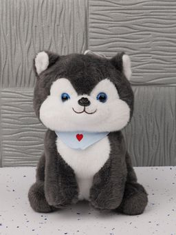 DukieKooky - Kids Super Cute & Adorable Black Scarf Dog Soft Toy