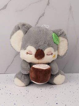 DukieKooky - Kids Super Cute & Adorable Grey Bamboo Mouse Soft Toy