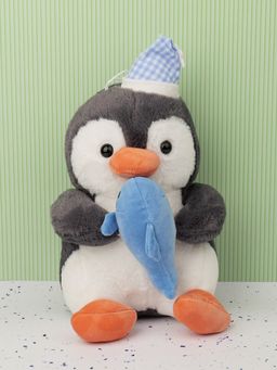 DukieKooky - Kids Super Cute & Adorable Grey Fish Penguin Soft Toy