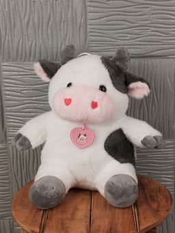DukieKooky - Kids Super Cute & Adorable White Sitting Cow Soft Toy