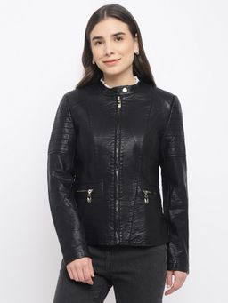 Latin Quarters - Women Black Full Sleeve Leather Jacket