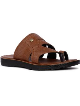 Bata - Men Brown Textured Sandals