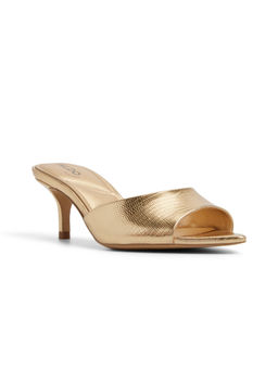 Aldo - Benalden Women Gold Textured Kitten Heels