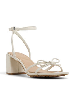 Aldo - Boursette Women White Solid Block Heel Sandals