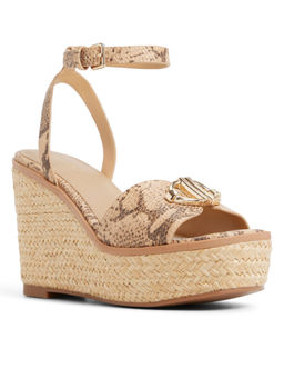 Aldo - Droin Women Beige Heels Wedges