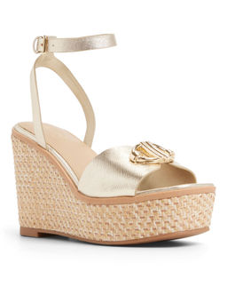 Aldo - Droin Women Gold Heels Wedges