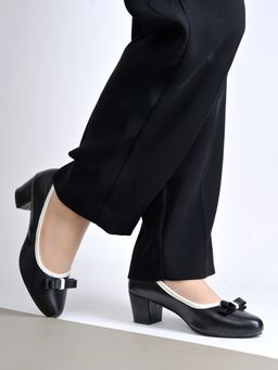 Shoetopia - Stylish Black Heel Pumps for Women