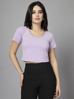 KASSUALLY - Round Neck Crop Top