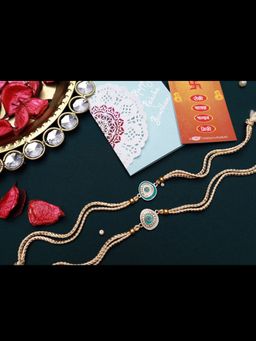 PAYA - Evil Eye / Nazariya Style Rakhi Combo - Set Of 2 (Crystal)