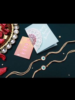PAYA - Evil Eye / Nazariya Style Rakhi Combo - Set Of 2 (Round)