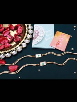 PAYA - Evil Eye / Nazariya Style Rakhi Combo - Set Of 2 (Square)