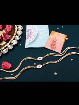 PAYA - Evil Eye / Nazariya Style Rakhi Combo - Set Of 2 (Mop)