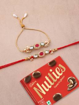 VIRAASI - Red Rakhi Gift Set with Chocolates